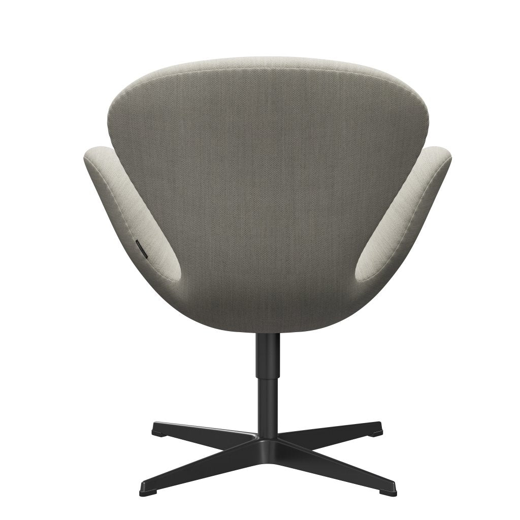 Fritz Hansen Swan Lounge stol, sort lakeret/fiord grå