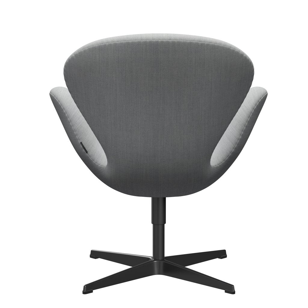 Fritz Hansen Swan Lounge stol, sort lakeret/fiord grå/medium grå