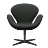 Fritz Hansen Swan Lounge Chair, Black Lacquered/Fiord Black Multicoloured