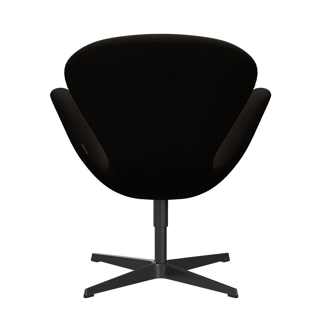 Fritz Hansen Swan Lounge Chair, Black Lacquered/Hallingdal Dark Brown