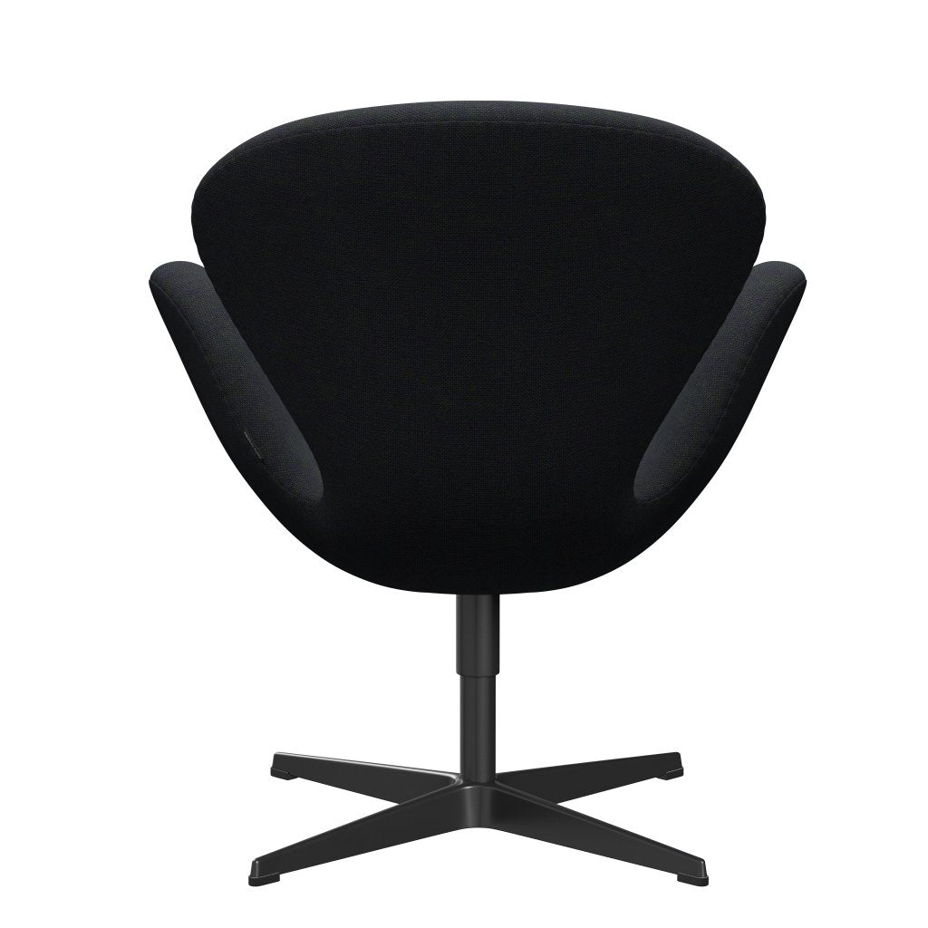 Fritz Hansen Swan Lounge Chair, Black Lacquered/Hallingdal Violet/Green