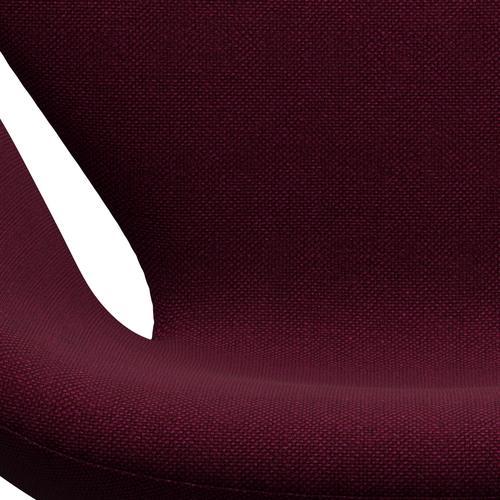 Fritz Hansen Swan Lounge stol, sort lakeret/Hallingdal vin rød/violet