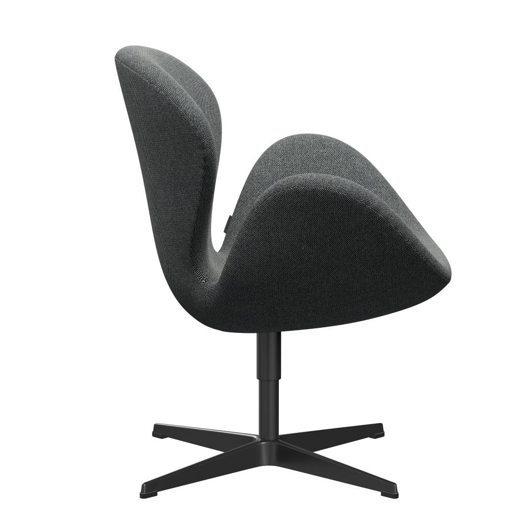 Fritz Hansen Swan Lounge Chair, Black Lacquered/Hallingdal White Black