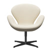 Fritz Hansen Swan Lounge Chair, Black Lacquered/Hallingdal Wool White