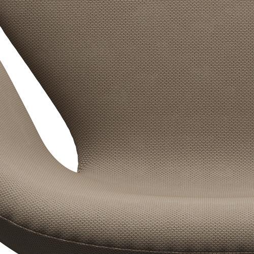 Fritz Hansen Swan Lounge Chair, Black Lacquered/Re Wool Beige/Natural