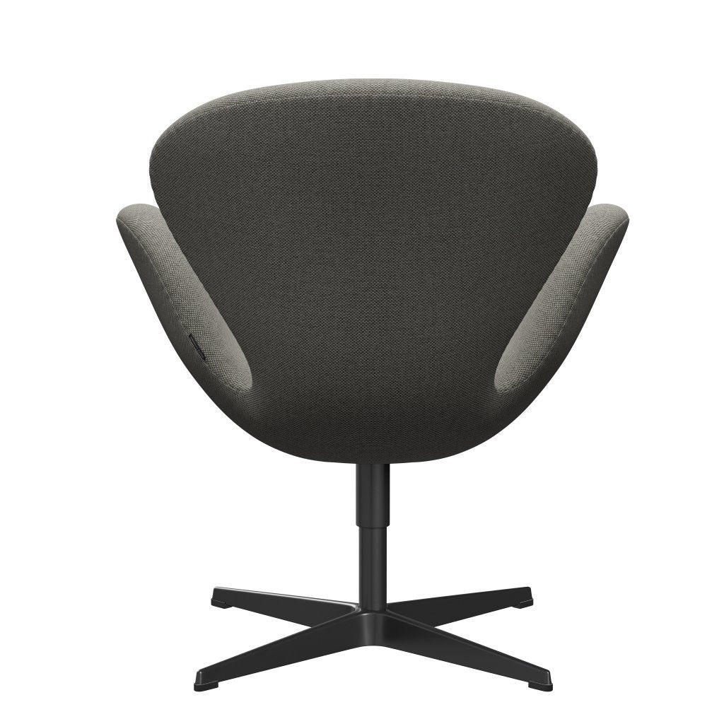 Fritz Hansen Swan Lounge stol, sort lakeret/re uld grå hvid/almindelig