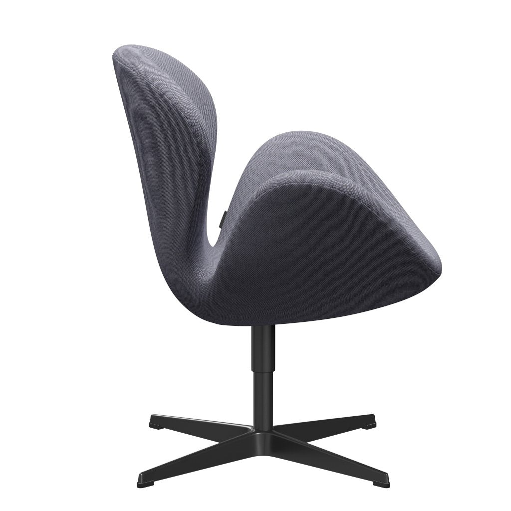 Fritz Hansen Swan Lounge Chair, Black Lacquered/Re Wool Lavender/Natural