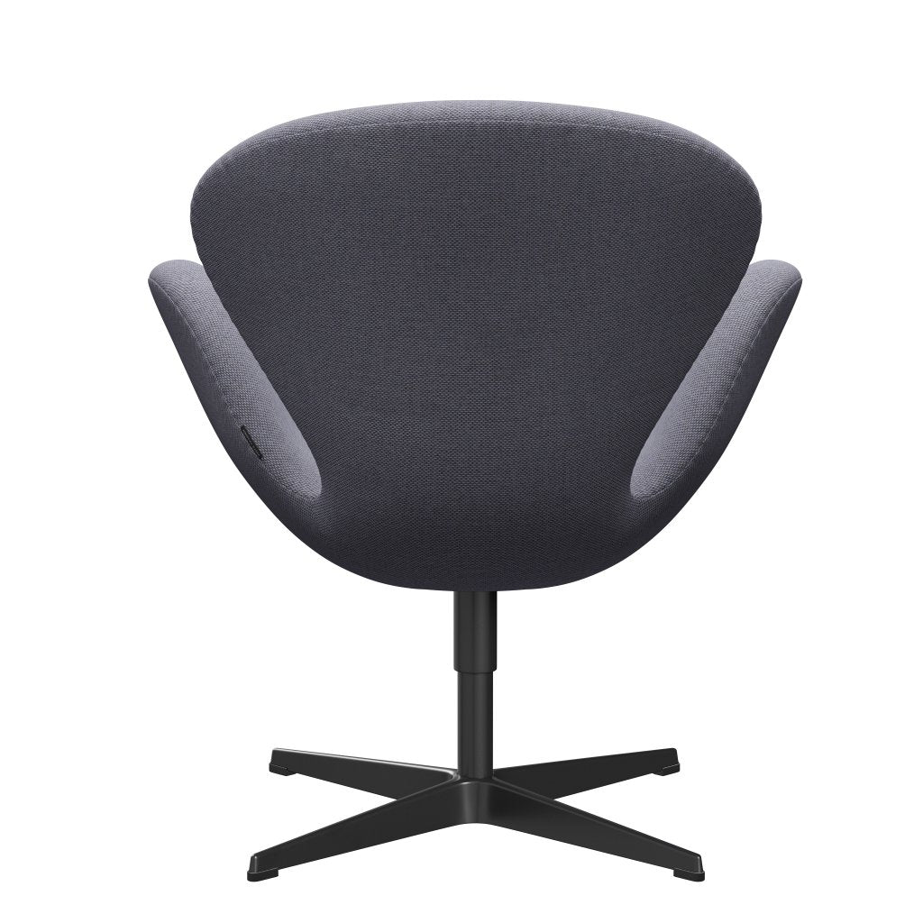 Fritz Hansen Swan Lounge Chair, Black Lacquered/Re Wool Lavender/Natural