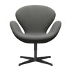 Fritz Hansen Swan Lounge Chair, Black Lacquered/Re Wool Taupe/Natural