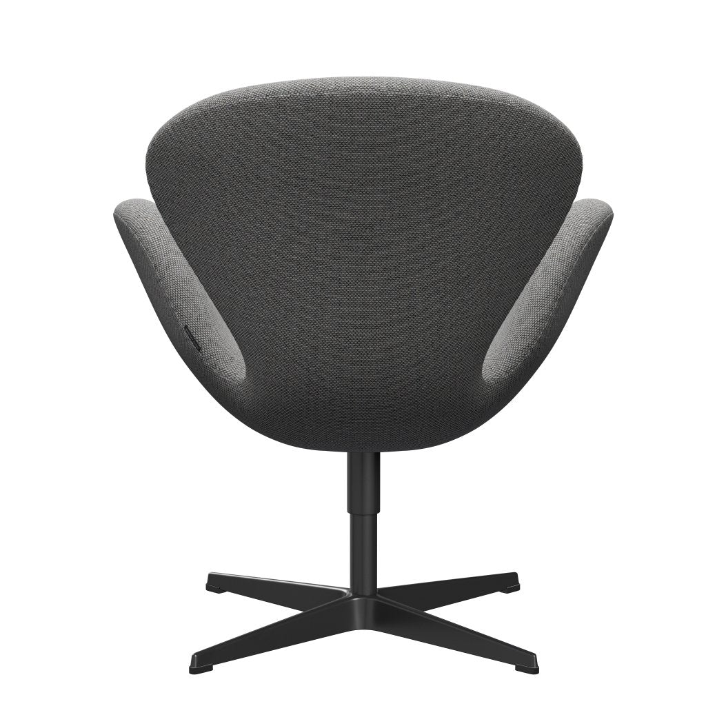 Fritz Hansen Swan Lounge Chair, Black Lacquered/Re Wool Wool White/Natural