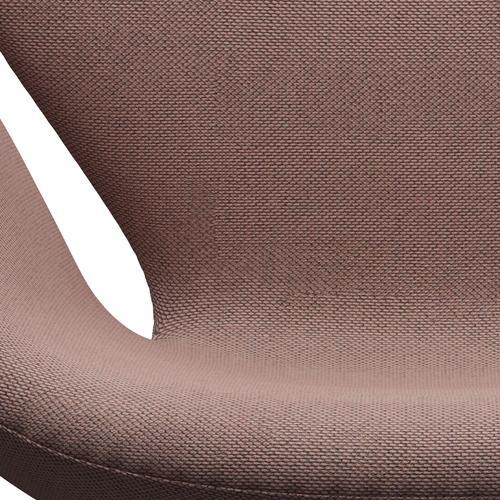 Fritz Hansen Swan Lounge stol, sort lakeret/re uld blød lyserød/naturlig