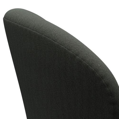 Fritz Hansen Swan Lounge Chair, Black Lacquered/Rime Brown/Moss Green