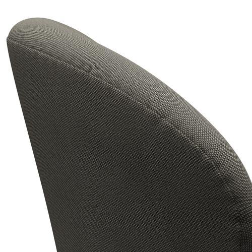 Fritz Hansen Swan Lounge Chair, Black Lacquered/Rims Dark Grey/Beige