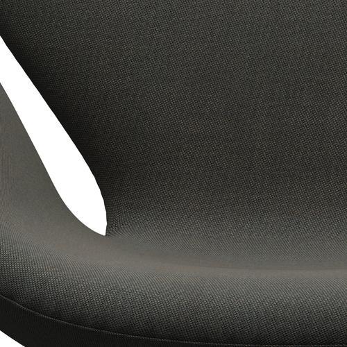 Fritz Hansen Swan Lounge stol, sort lakeret/rim mørkegrå/khaki
