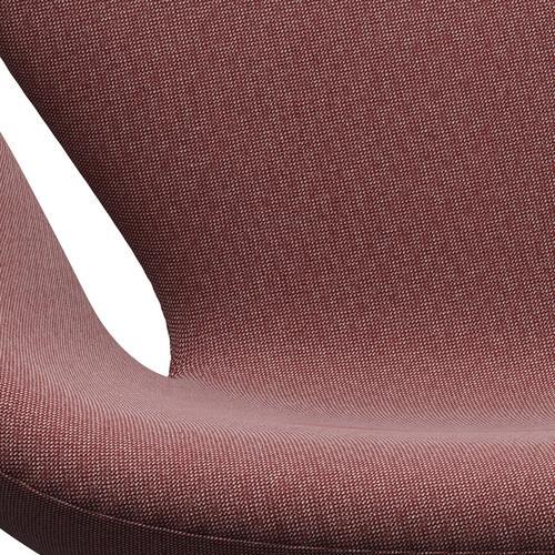 Fritz Hansen Swan Lounge Chair, Black Lacquered/Rims Dark Red/White