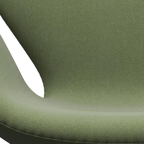 Fritz Hansen Swan Lounge stol, sort lakeret/rime grøn/hvid