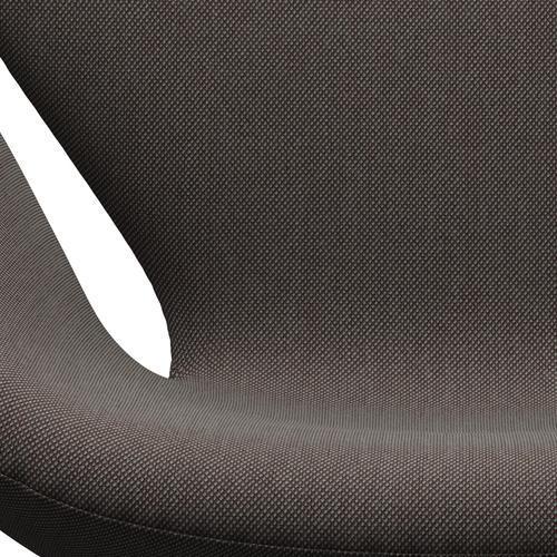 Fritz Hansen Swan Lounge Chair, Black Lacquered/Steelcut Trio Red/Light Brown