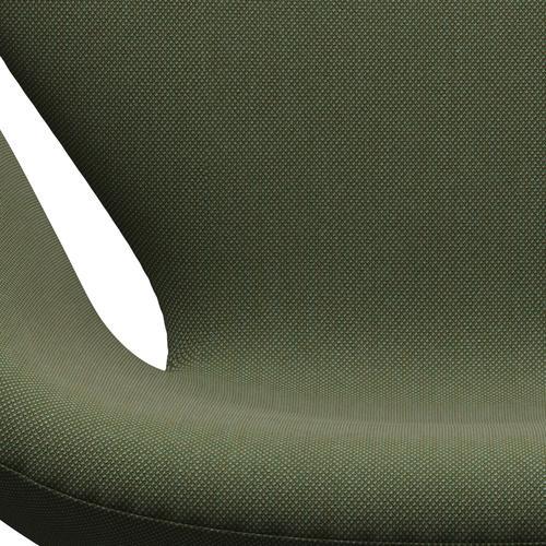 Fritz Hansen Swan Lounge stol, sort lakeret/stålcut trio blød grøn
