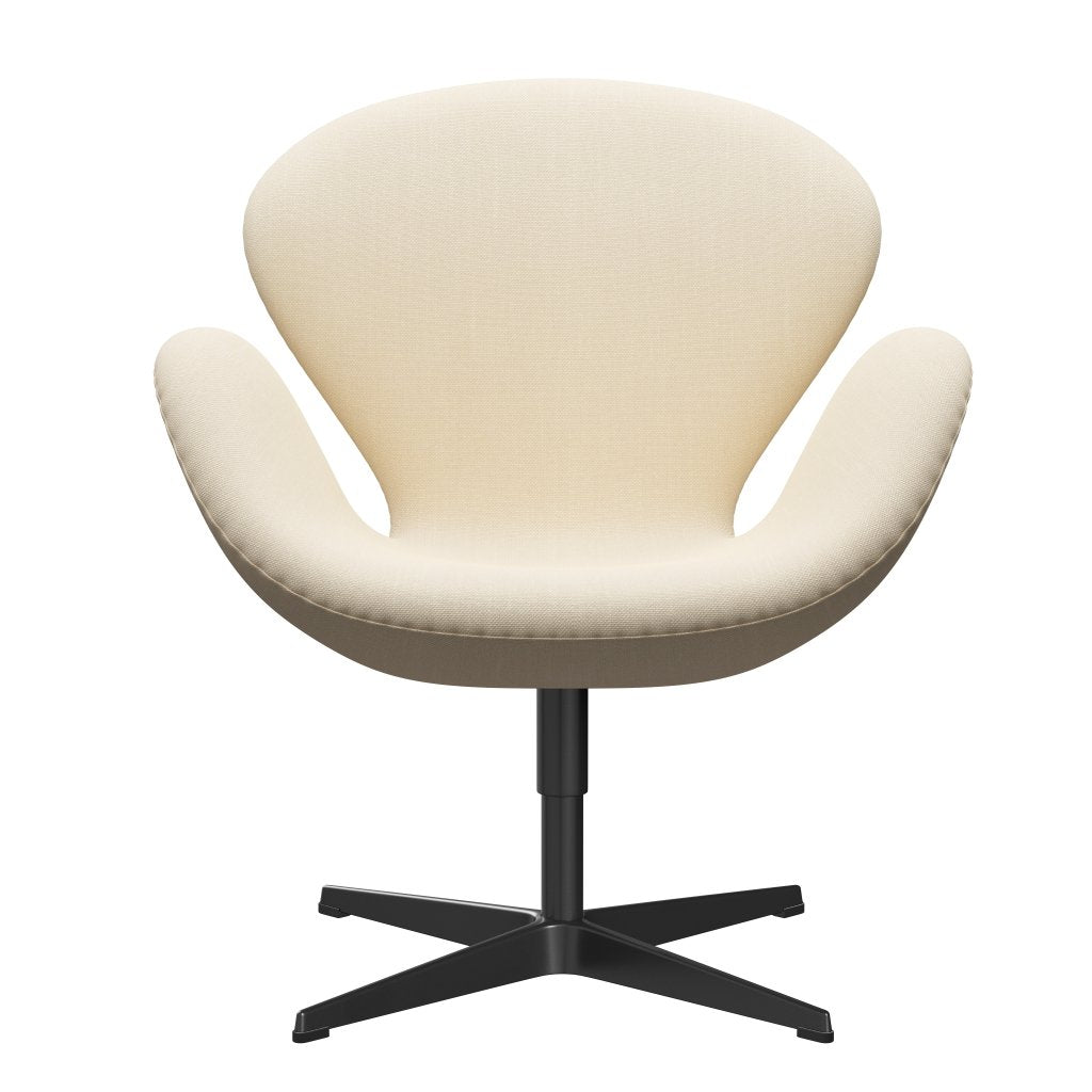 Fritz Hansen Swan Lounge Chair, Black Lacquered/Steelcut White