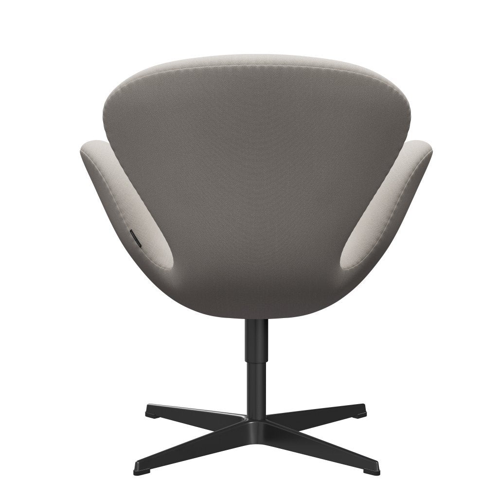 Fritz Hansen Swan Lounge stol, sort lakeret/stålcut uld hvid