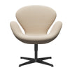 Fritz Hansen Swan Lounge Chair, Black Lacquered/Sunniva Cream/Sand