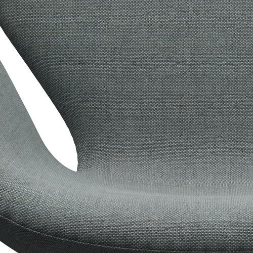 Fritz Hansen Swan Lounge Chair, Black Lacquered/Sunniva Grey/Pale Green