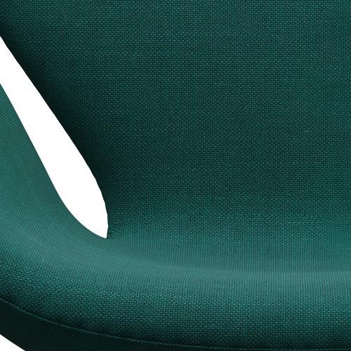 Fritz Hansen Swan Lounge Chair, Black Lacquered/Sunniva Green