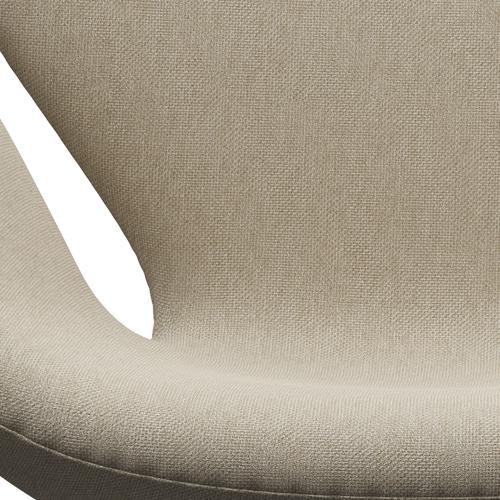 Fritz Hansen Swan Lounge Chair, Black Lacquered/Sunniva Light Beige