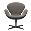 Fritz Hansen Swan Lounge stol, sort lakeret/sunniva lysegrøn/violet