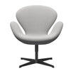 Fritz Hansen Swan Lounge stol, sort lakeret/sunniva naturlig/lysegrå