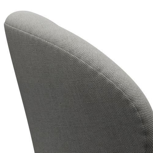 Fritz Hansen Swan Lounge Chair, Black Lacquered/Sunniva Sand/Light Grey