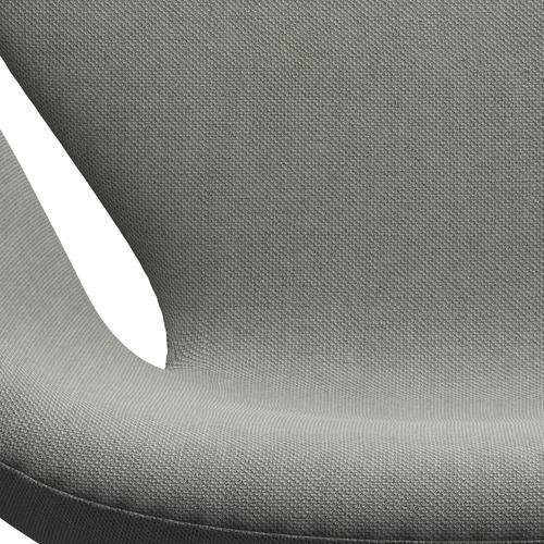 Fritz Hansen Swan Lounge Chair, Black Lacquered/Sunniva Sand/Light Grey