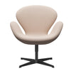 Fritz Hansen Swan Lounge stol, sort lakeret/sunniva sand/blød lyserød