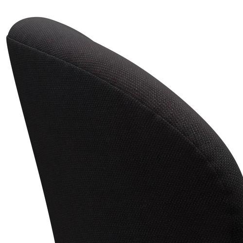 Fritz Hansen Swan Lounge Chair, Black Lacquered/Sunniva Black (683)