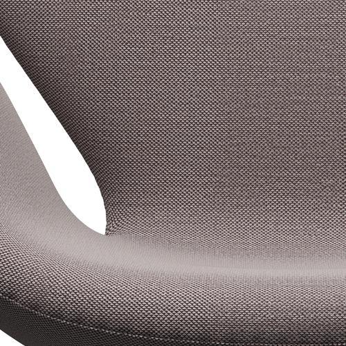 Fritz Hansen Swan Lounge Chair, Black Lacquered/Sunniva White/Violet