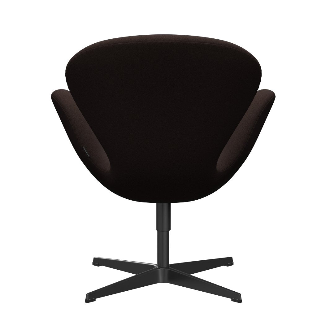 Fritz Hansen Swan Lounge stol, sort lakeret/tonus mørkebrun
