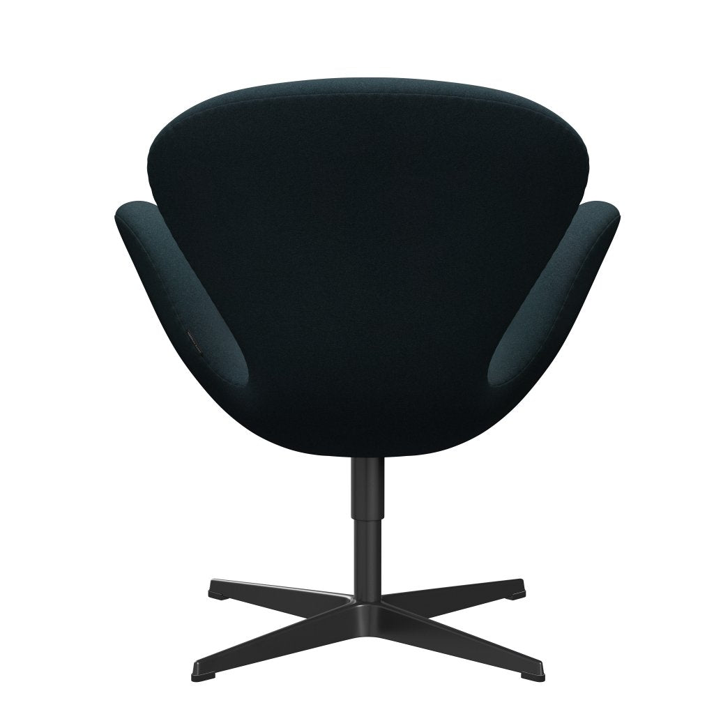 Fritz Hansen Swan Lounge Chair, Black Lacquered/Tonus Dark Green