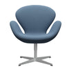 Fritz Hansen Swan Lounge Chair, Silver Grey/Christianshavn Light Blue