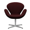 Fritz Hansen Swan Lounge stol, sølvgrå/Christianshavn rød