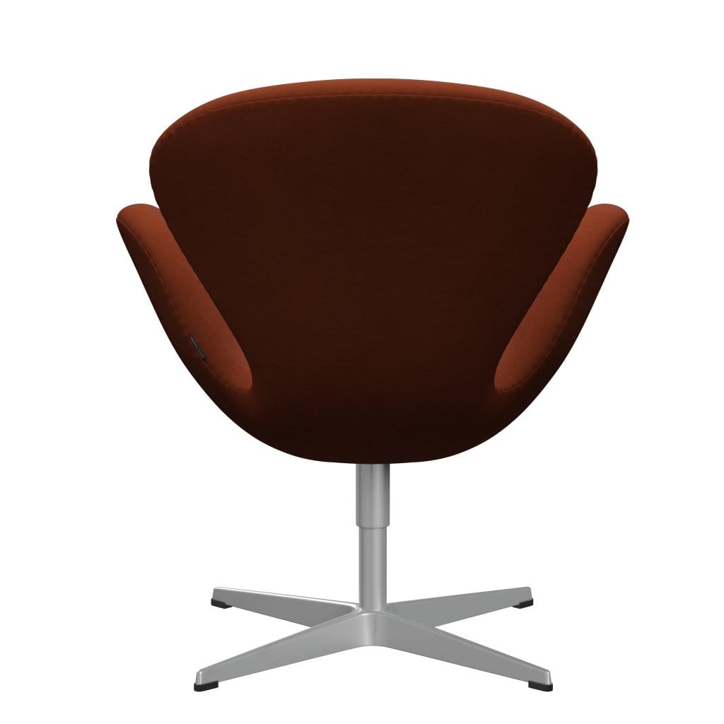 Fritz Hansen Swan Lounge Chair, Silver Grey/Comfort Dark Red (61018)