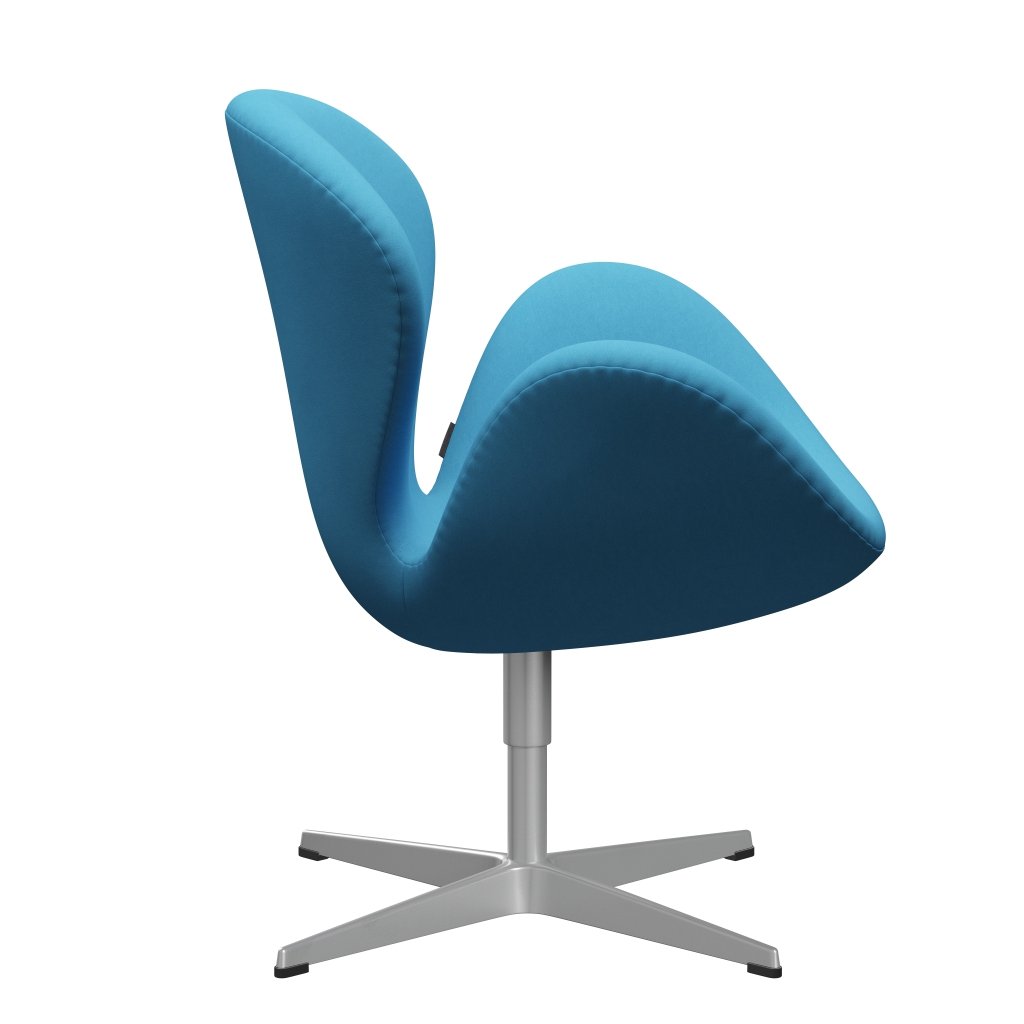 Fritz Hansen Swan Lounge Chair, Silver Grey/Comfort Light Blue (66010)