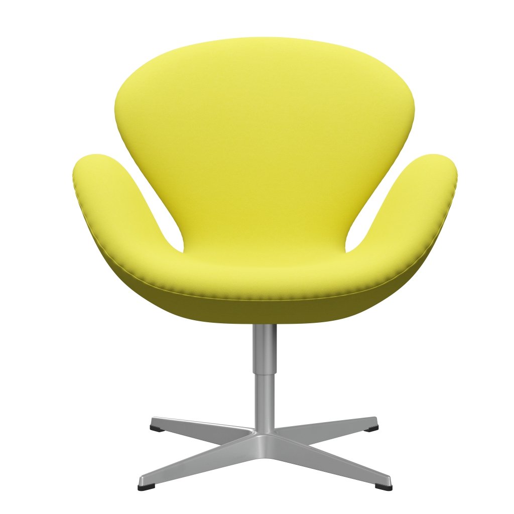 Fritz Hansen Swan Lounge Chair, Silver Grey/Comfort Light Yellow