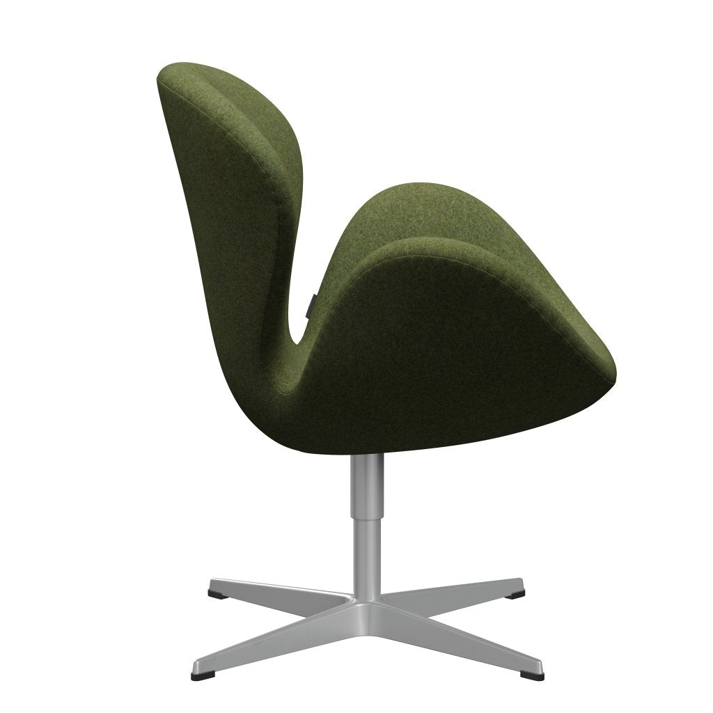 Fritz Hansen Swan Lounge Chair, Silver Grey/Divina Md Wintergreen