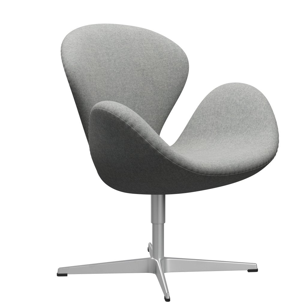 Fritz Hansen Swan Lounge Chair, Silver Grey/Divina Melange Light Grey
