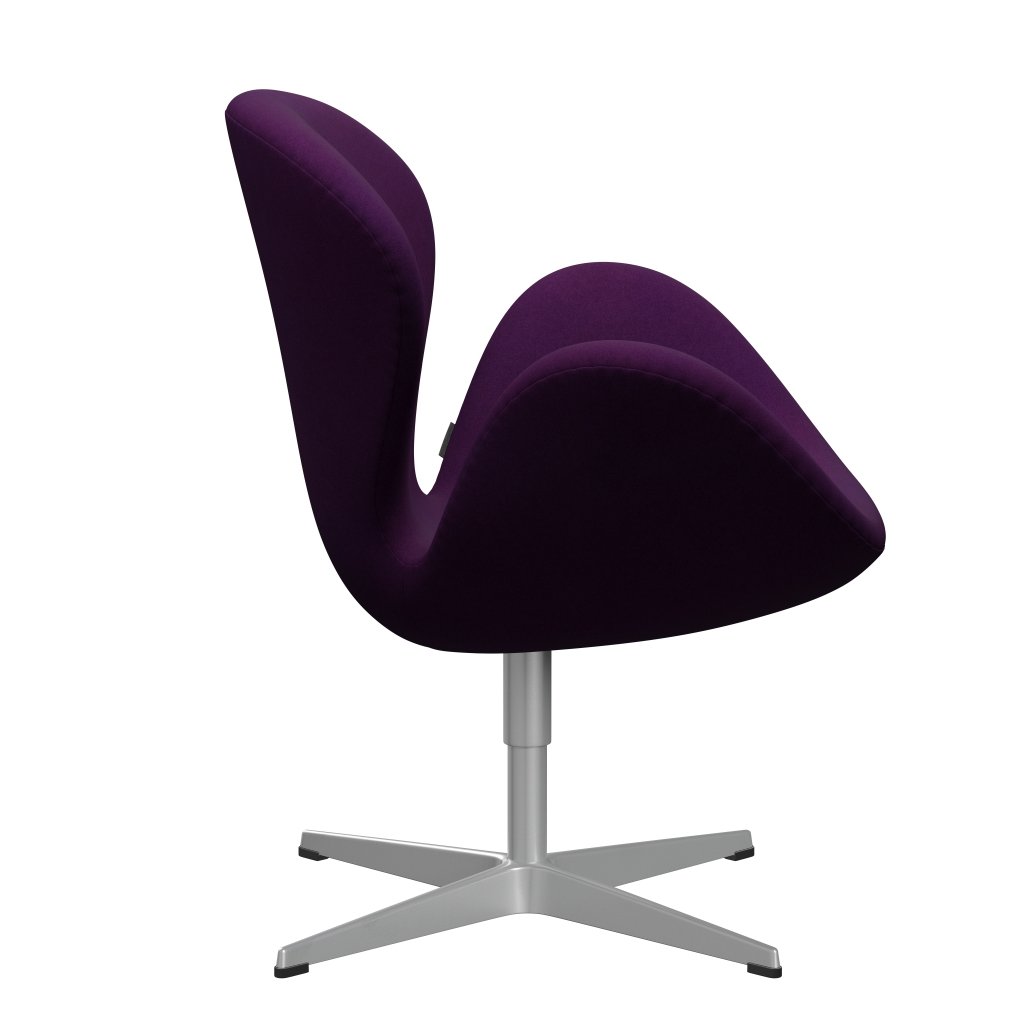 Fritz Hansen Swan Lounge stol, sølvgrå/Divina Violet (696)