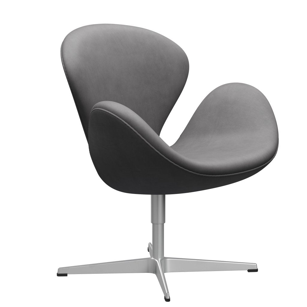 Fritz Hansen Swan Lounge Chair, Silver Grey/Embrace Chocolate