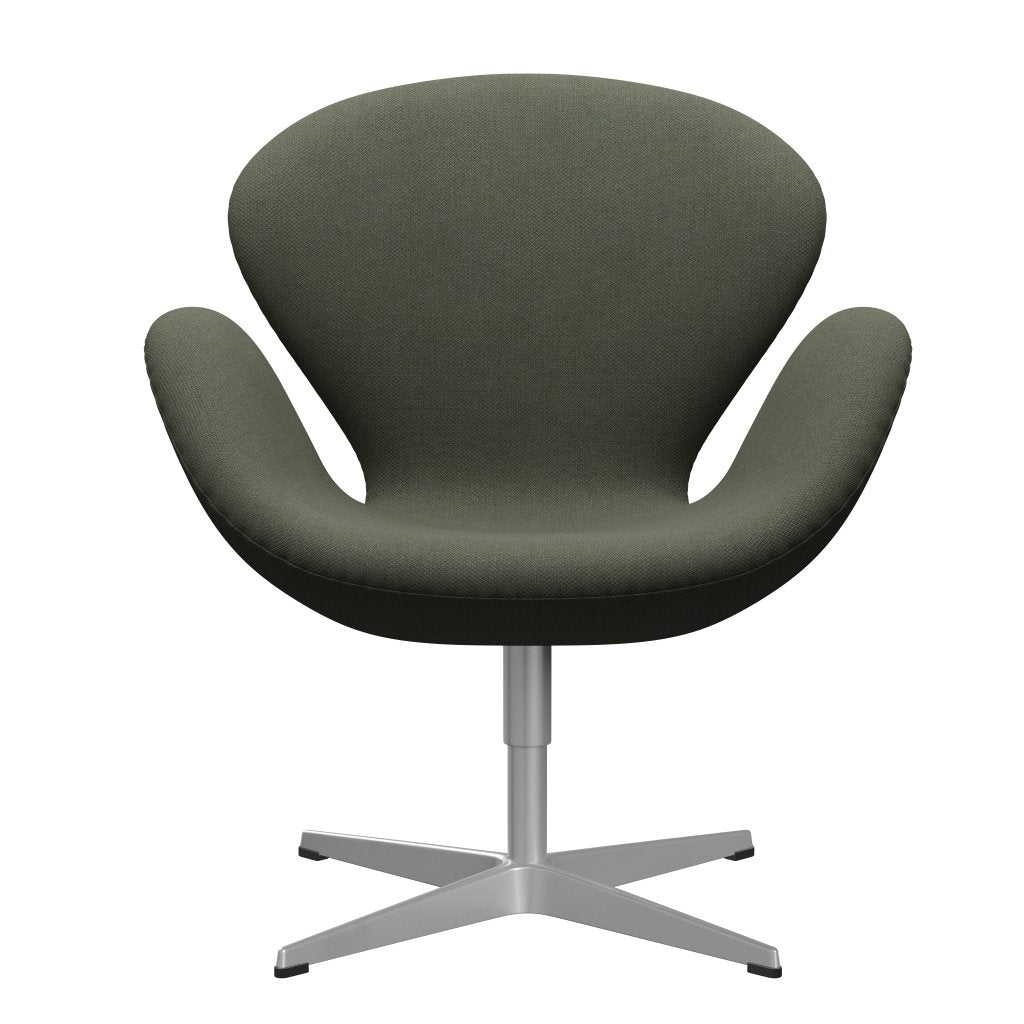 Fritz Hansen Swan Lounge Chair, Silver Grey/Fiord Olive Green/Medium Green