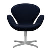 Fritz Hansen Swan Lounge Chair, Silver Grey/Hallingdal Royal Blue