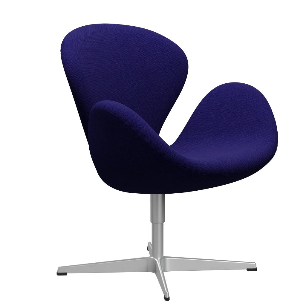 Fritz Hansen Swan Lounge stol, sølvgrå/Hallingdal Violet mørk