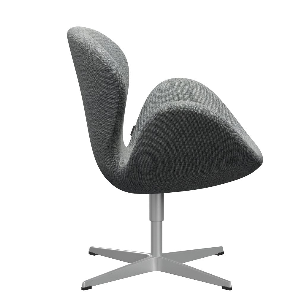 Fritz Hansen Swan Lounge Chair, Silver Grey/Hallingdal White Grey